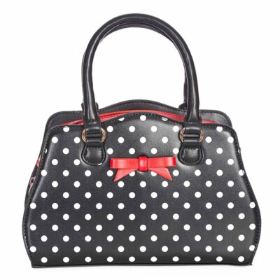 Sac retro chic polka noir