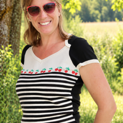 Top rétro Cerise Jolie