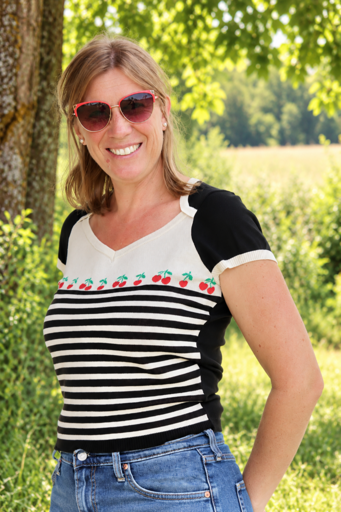 Top rétro Cerise Jolie