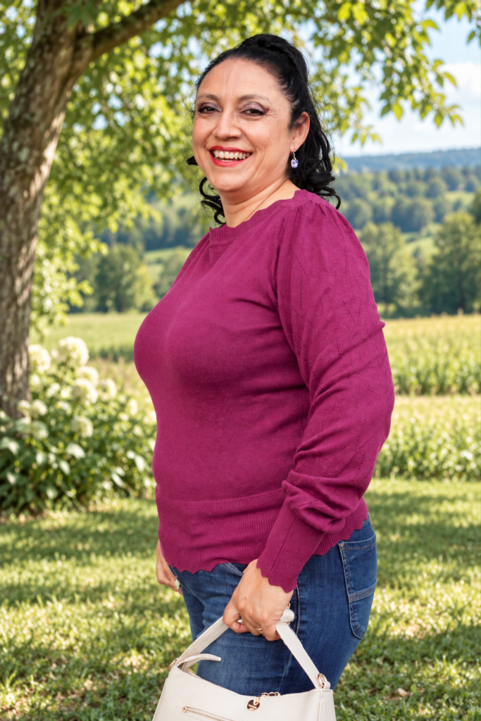 Pull rétro « Framboise »