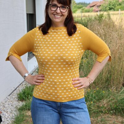 Pull  Cœur de Moutarde