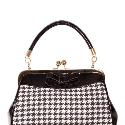 Sac Élégance Parisienne – Pied-de-poule noir et blanc